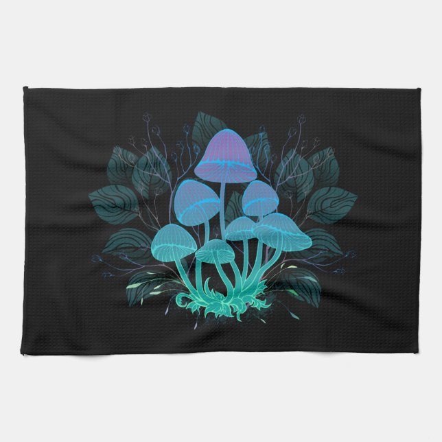 Toadstools in Bushes Kitchen Towel (Horizontal)