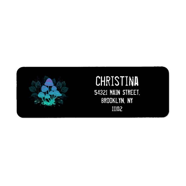 Toadstools in Bushes Label (Front)