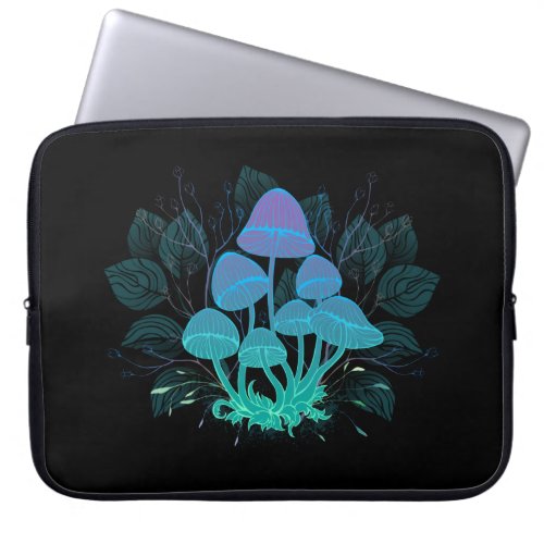 Toadstools in Bushes Laptop Sleeve