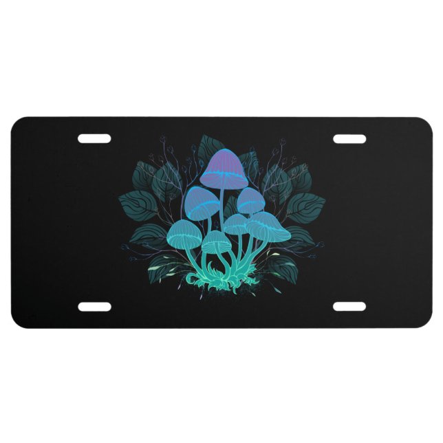Toadstools in Bushes License Plate (Front)