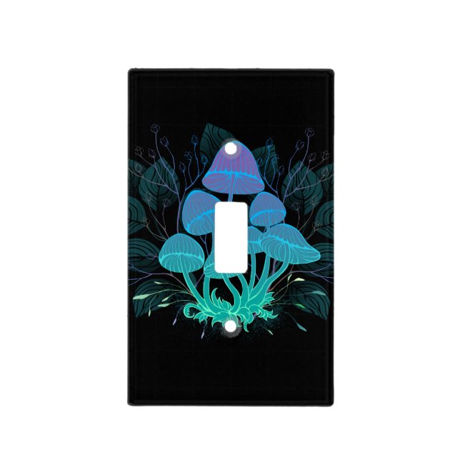 Toadstools in Bushes Light Switch Cover (Front)