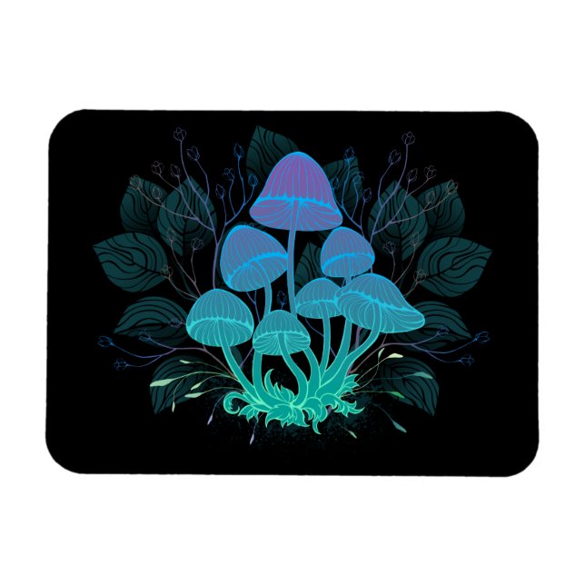 Toadstools in Bushes Magnet (Horizontal)