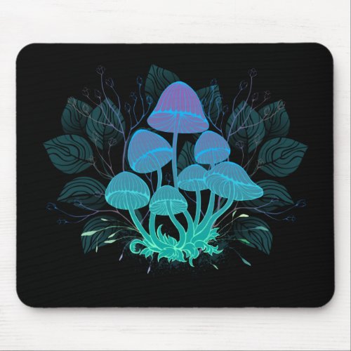 Toadstools in Bushes Mouse Pad