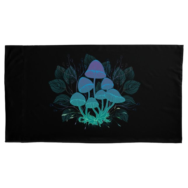 Toadstools in Bushes Pillow Case (Front)