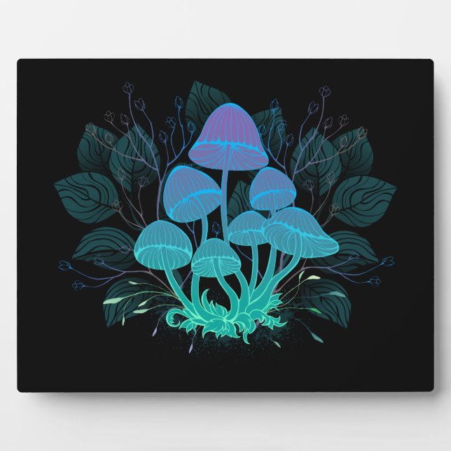 Toadstools in Bushes Plaque (Front)