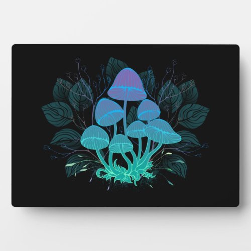 Toadstools in Bushes Plaque