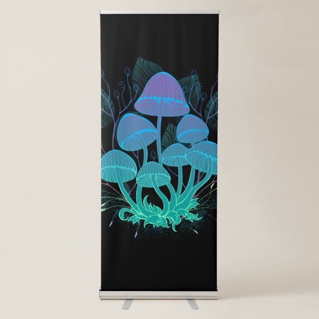 Toadstools in Bushes Retractable Banner (Front)