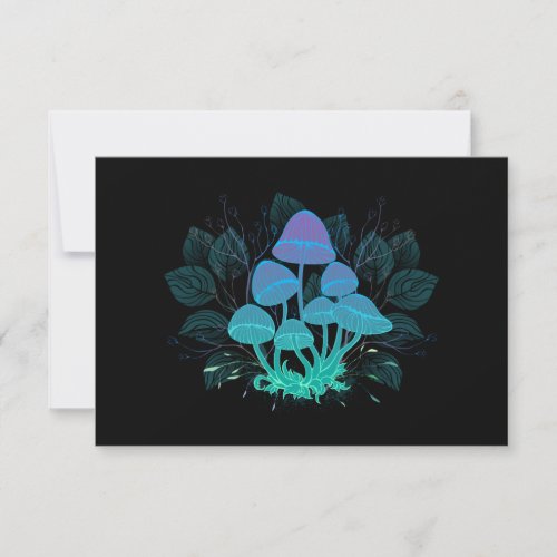 Toadstools in Bushes RSVP Card