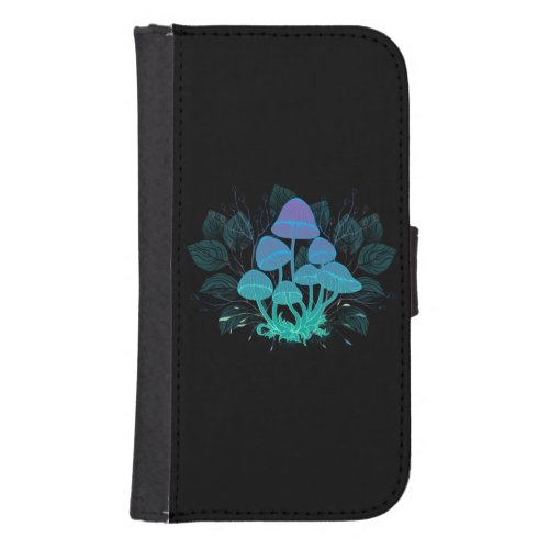 Toadstools in Bushes Galaxy S4 Wallet Case