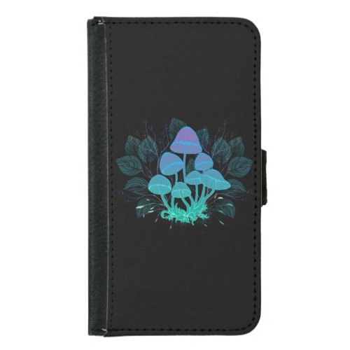 Toadstools in Bushes Samsung Galaxy S5 Wallet Case