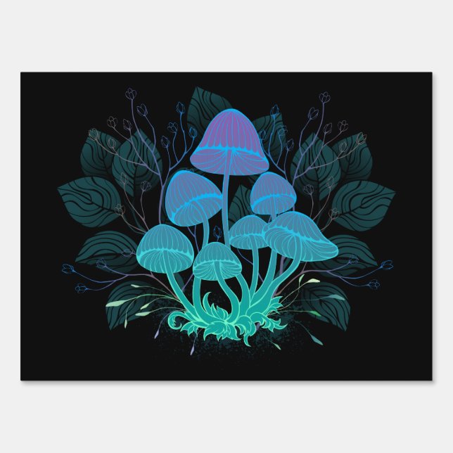 Toadstools in Bushes Sign (Front)