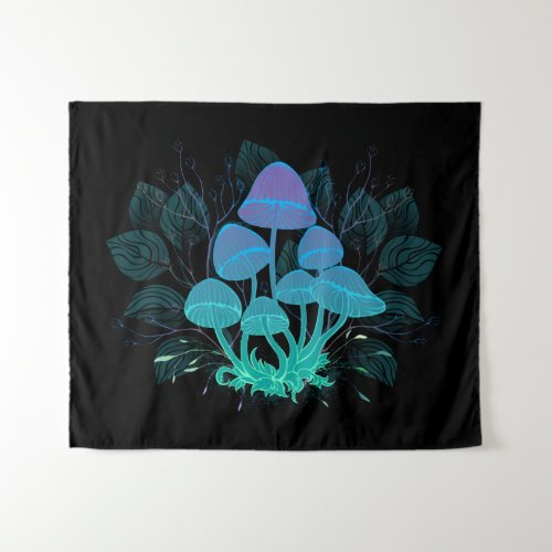 Toadstools in Bushes Tapestry