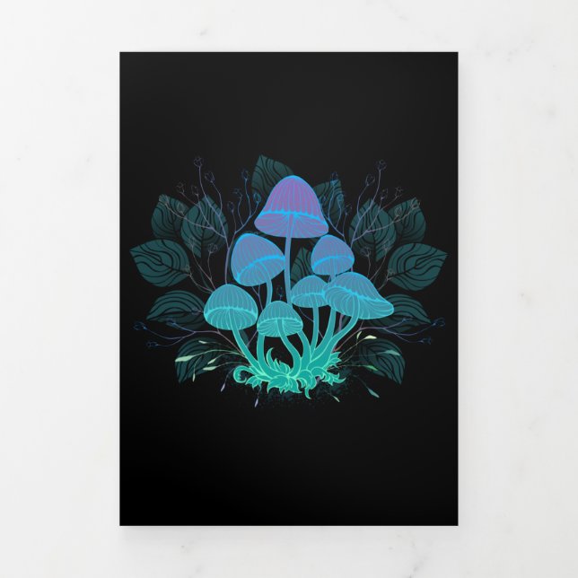 Toadstools in Bushes Tri-Fold Announcement (Cover)