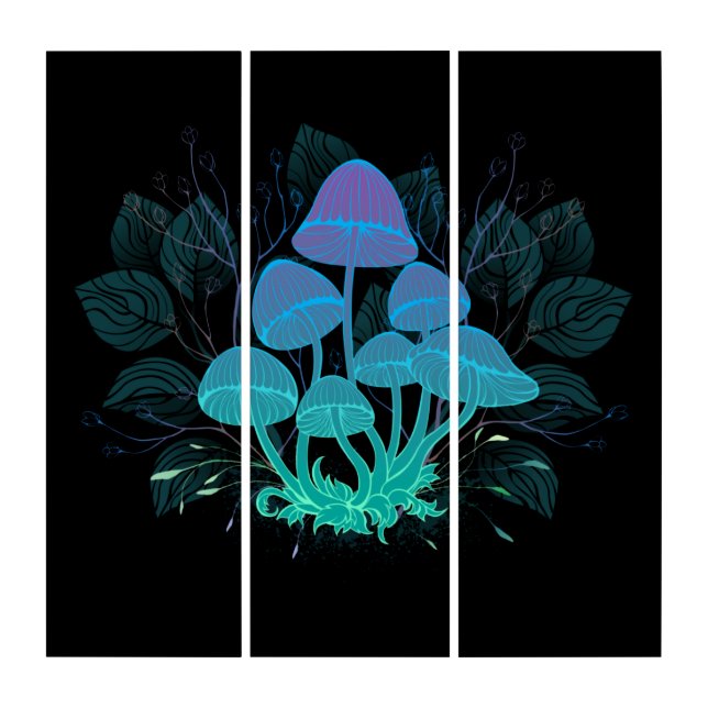 Toadstools in Bushes Triptych (Front)