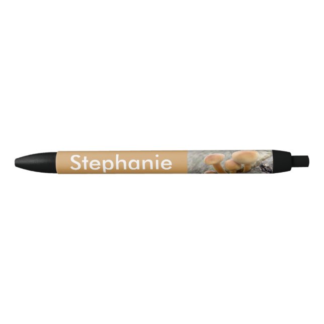 Toadstools on a Tree Trunk Personalized Pen (Front)