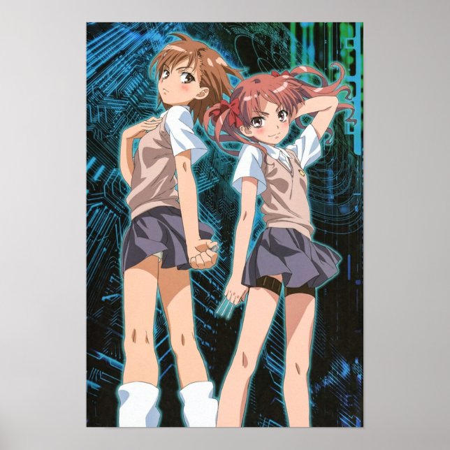Toaru Series Misaka Mikoto Shirai Kuroko Poster (Front)