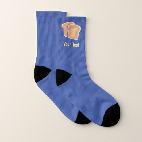 Toast _ a fun Breakfast Foods theme with your name Socks
