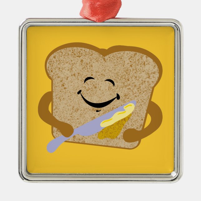Toast And Butter Metal Ornament (Front)