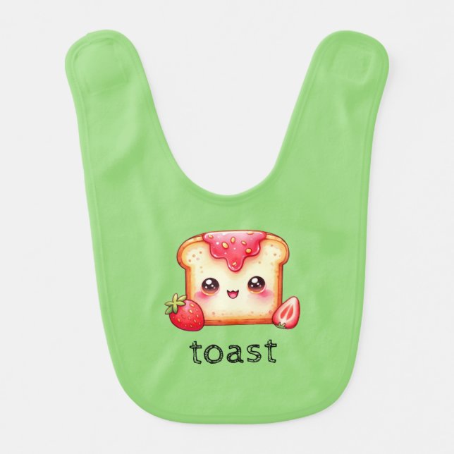 toast baby bib (Front)