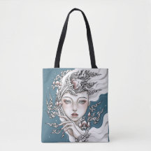 Toast bag Goddess of the Thai lotus blue