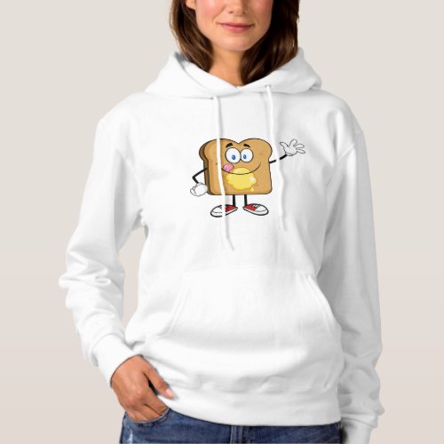 Toast Face Womens Hoodie