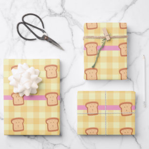Toast Kawaii Wrapping Paper (Set of 3)