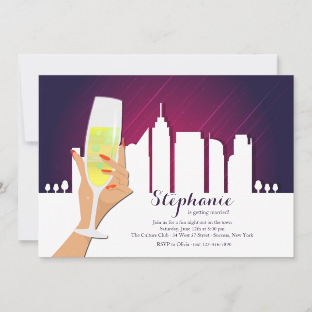 Toast of the Town Invitation (Front)