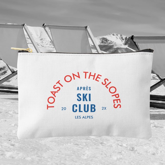 Toast On The Slopes Après Ski Club Red & Blue Accessory Pouch (Creator Uploaded)