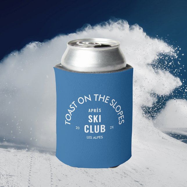Toast On The Slopes Après Ski Club Sky Blue  Can Cooler (Creator Uploaded)