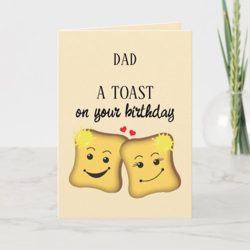Toast on Your Burthday Funny Food Pun Card