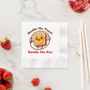 Toast Sandwich Peanut Butter Cartoon Jump Rope Napkins