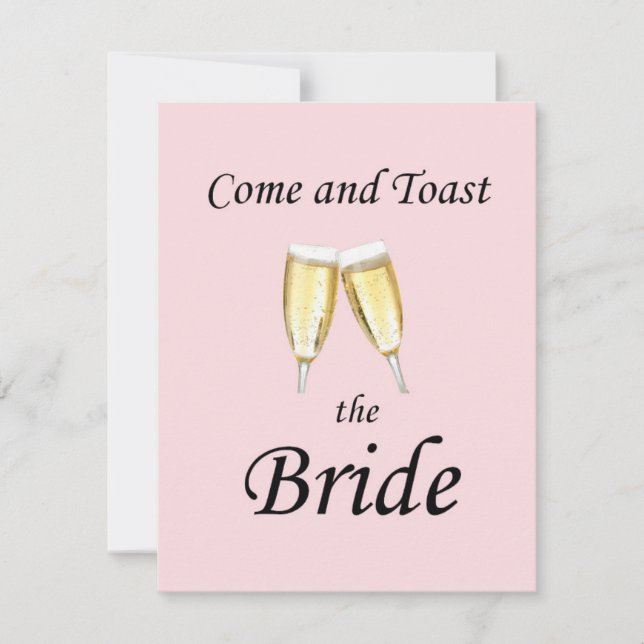 Toast the Bride Bachelorette Party Invitation (Front)