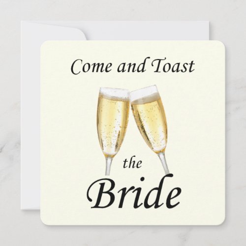 Toast the Bride Bachelorette Party Ivory Invitation