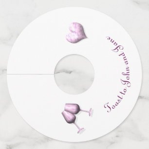 Toast The Happy Couple Wine Glass Tag