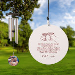 Toast to Love | Personalized Anniversary Photo Wind Chime<br><div class="desc">Celebrate every year of love and togetherness with our Toast to Love Personalized Anniversary Photo Wind Chimes, a custom gift for any milestone. This elegant keepsake features a charming toast illustration along with a heartfelt message celebrating the rhythm and harmony of a lasting relationship. The back can be customized with...</div>