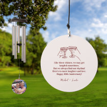 Toast to Love | Personalized Anniversary Photo Wind Chime