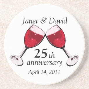 Toast to Love/ Red Wine Coaster