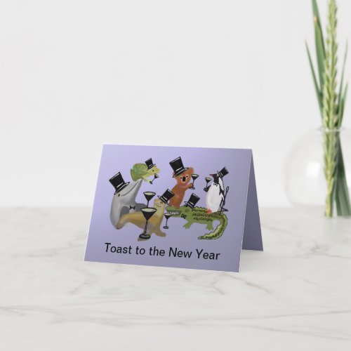 Toast to the New Year Holiday Card