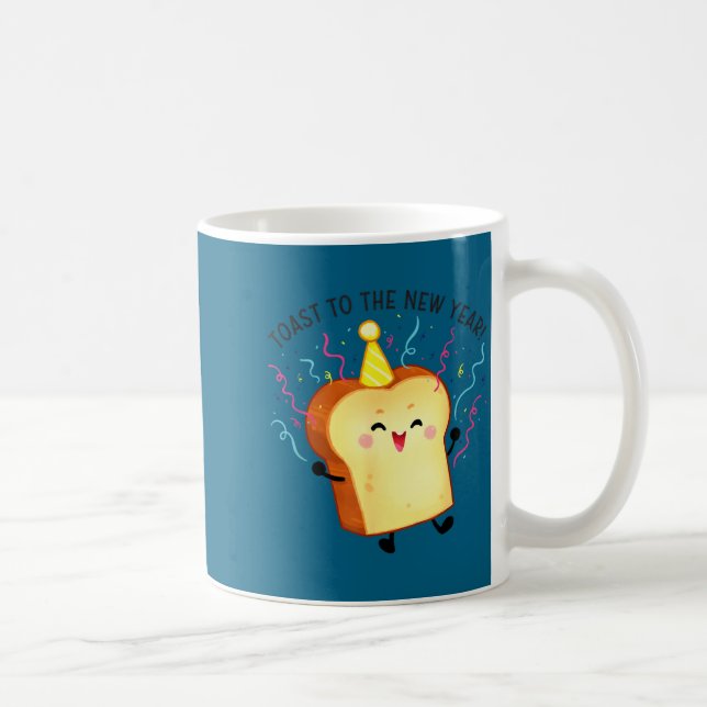 Toast To The New Year Pun  Coffee Mug (Right)