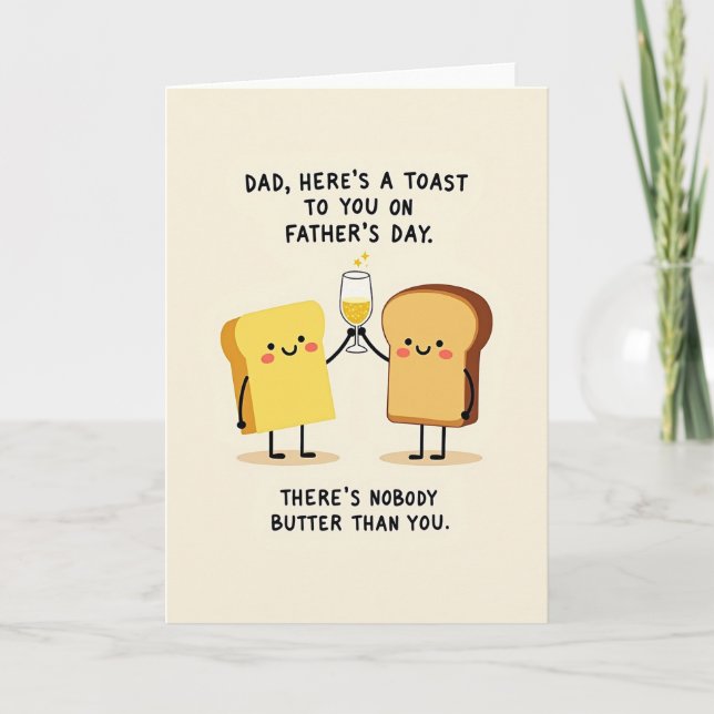 Toast To You Fathers Day Card (Front)