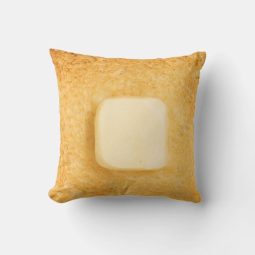 Toast with Butter Throw Pillow