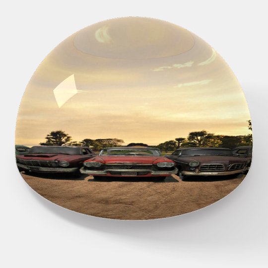 Toasted Autos Old Car Glass Paperweight