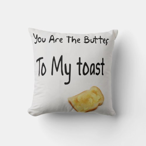 Toasted Bread Love Throw Pillow