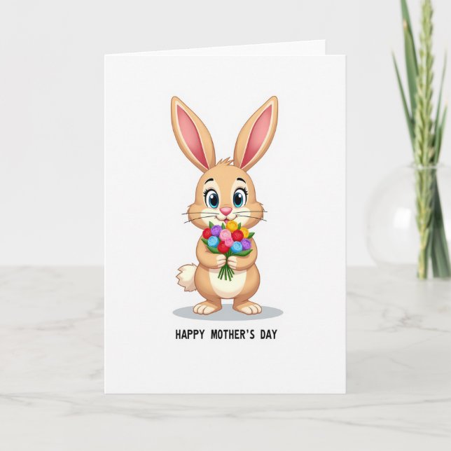 Toasted Bunny Bouquet Card (Front)