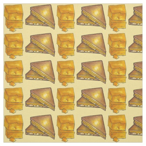 Toasted Cheddar Grilled Cheese Sandwich Fabric