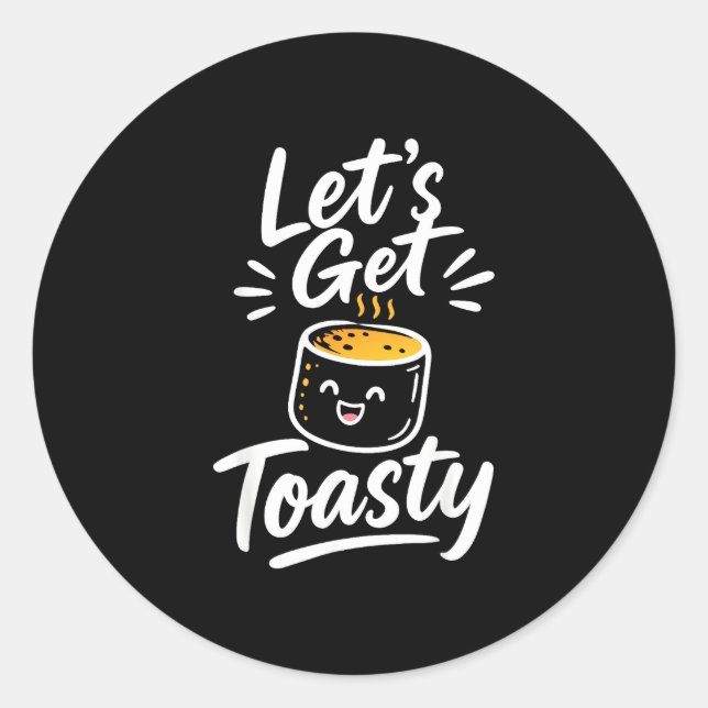Toasted marshmallow campfire  classic round sticker (Front)