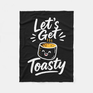 Toasted marshmallow campfire  fleece blanket