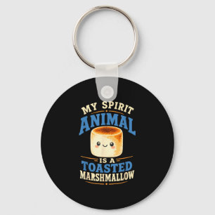 Toasted marshmallow campfire s'mores  keychain