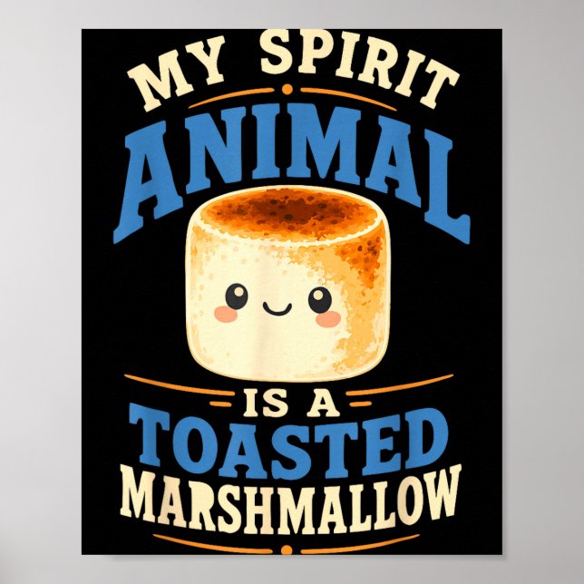 Toasted marshmallow campfire s'mores  poster (Front)