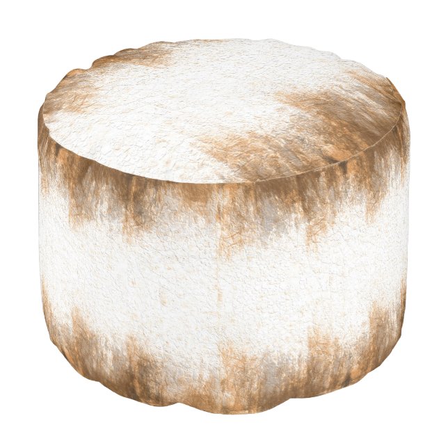 Toasted Marshmallow Pouf (Angled Front)